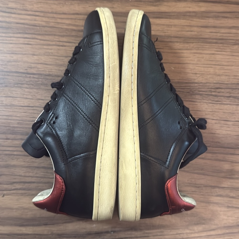 Isabel Marant Black Leather Bart Sneakers Size 37 - Picture 2 of 8